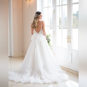 Low Back Ballgown Wedding Dress